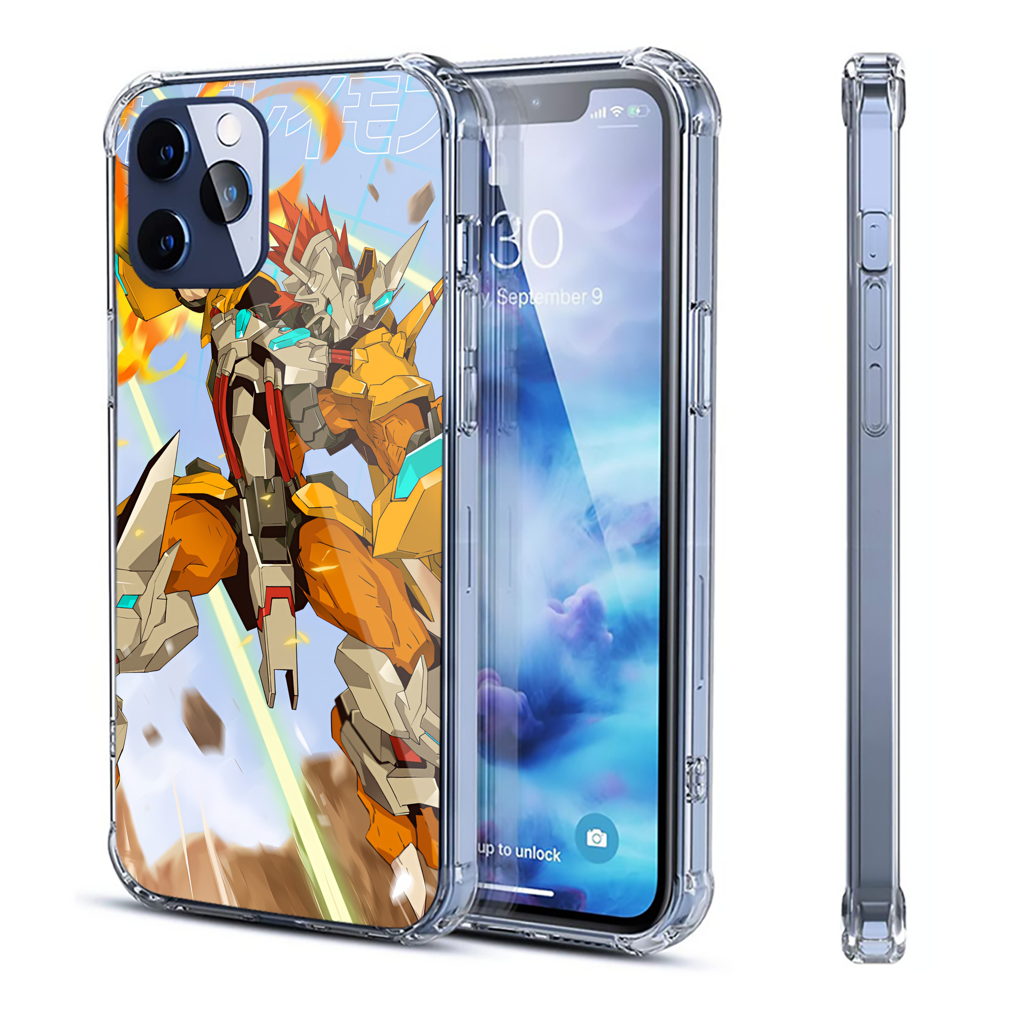 （画像用） Digimon デジタルモンスター/デジモン 【iPhone 12シリーズ対応】透明スマホケース（クリアソフトケース）